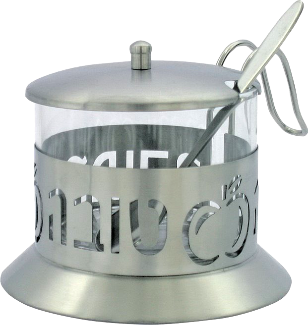 Stainless Steel Honey Dish, Laser Cut- Apple 8Cm / 3.1 - LEHADAR