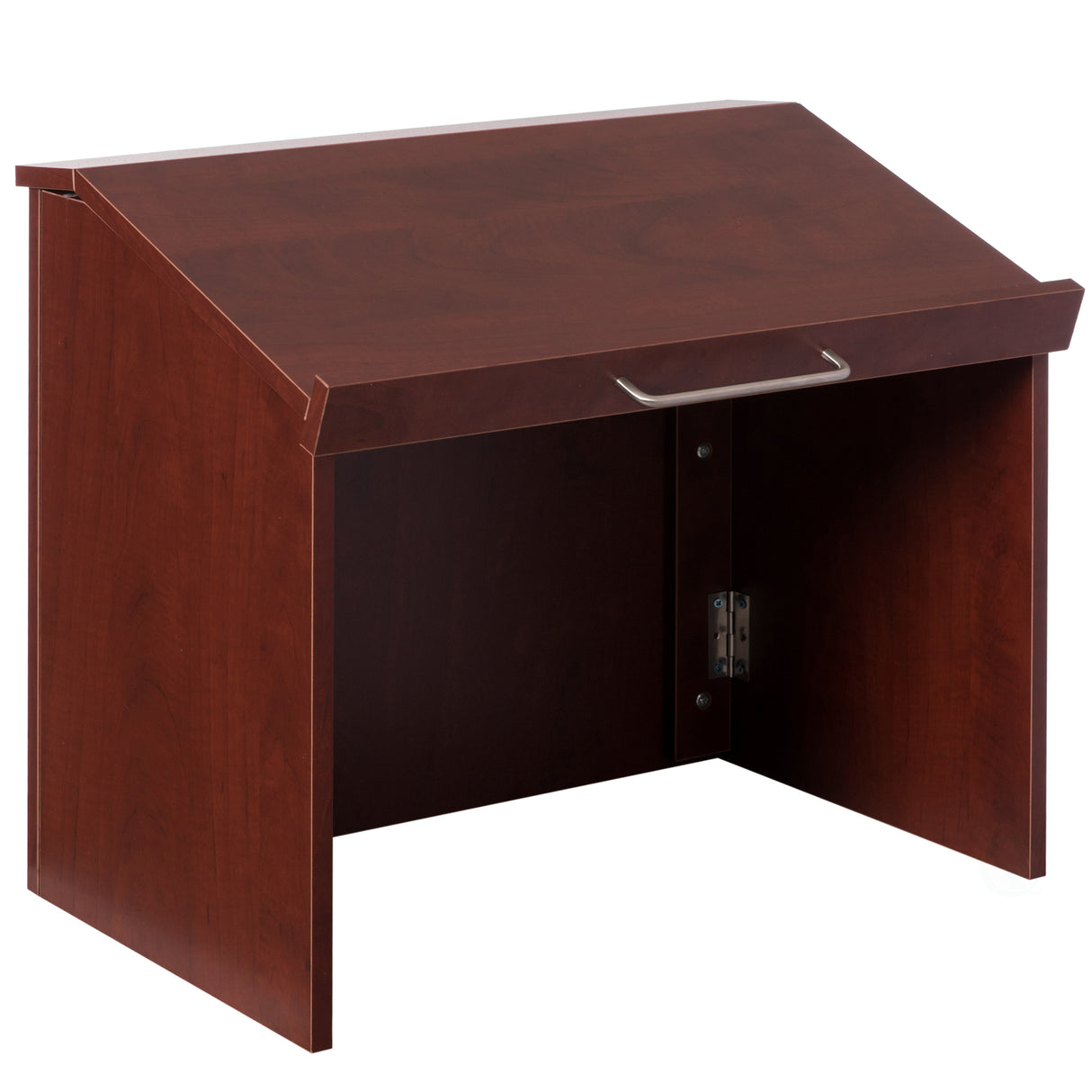 Foldable Tabletop Portable Podium, for Church, School, Office, or Home, Cherry - LEHADAR