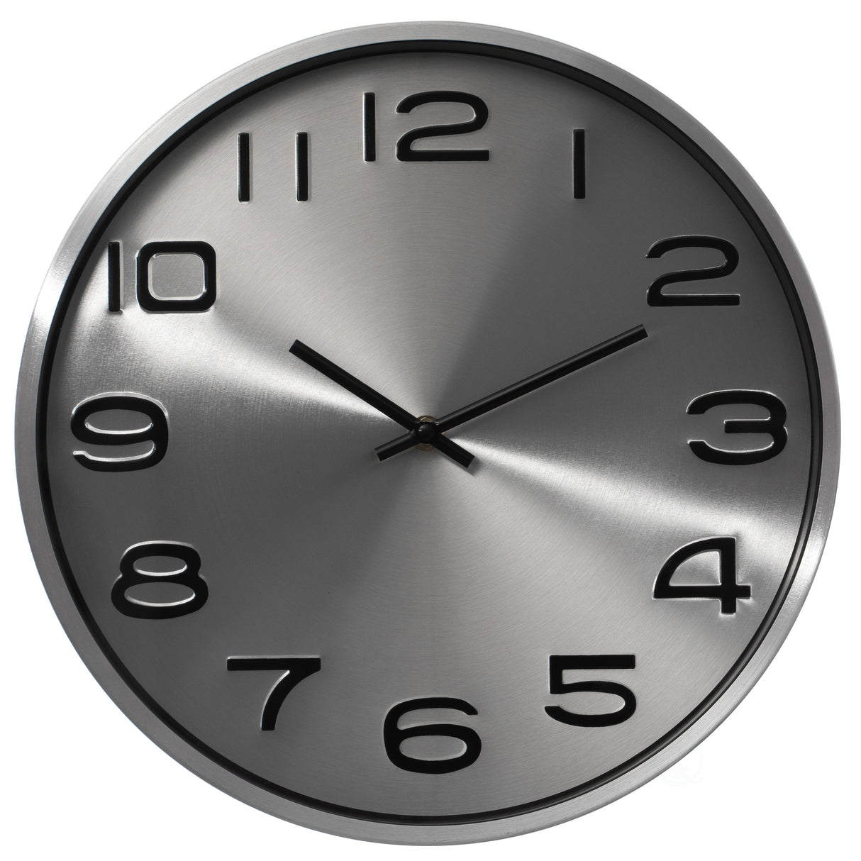 Aluminum Round Wall Clock - Modern Decor for Living Room, Kitchen, or Dining Room - 12 in Decorative Timepiece with Sleek Design - Large Round Clock for Home - Silent Ticking, Battery Operated, Silver - LEHADAR