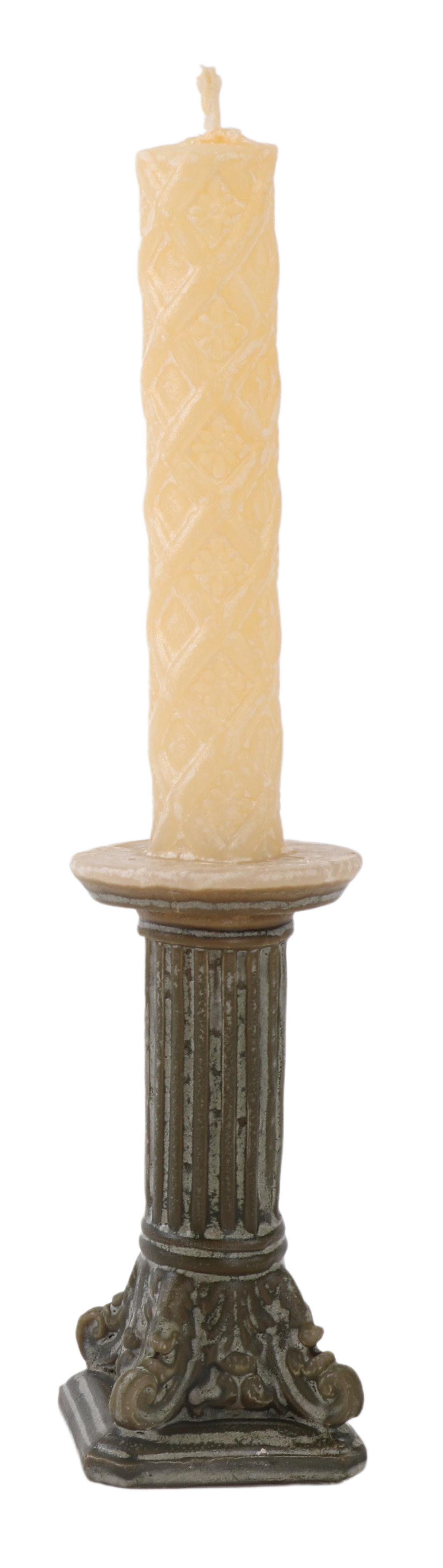 Decorative Havdalah Candle Amudei Shlomo 2.5x2.5 x 11" h - LEHADAR