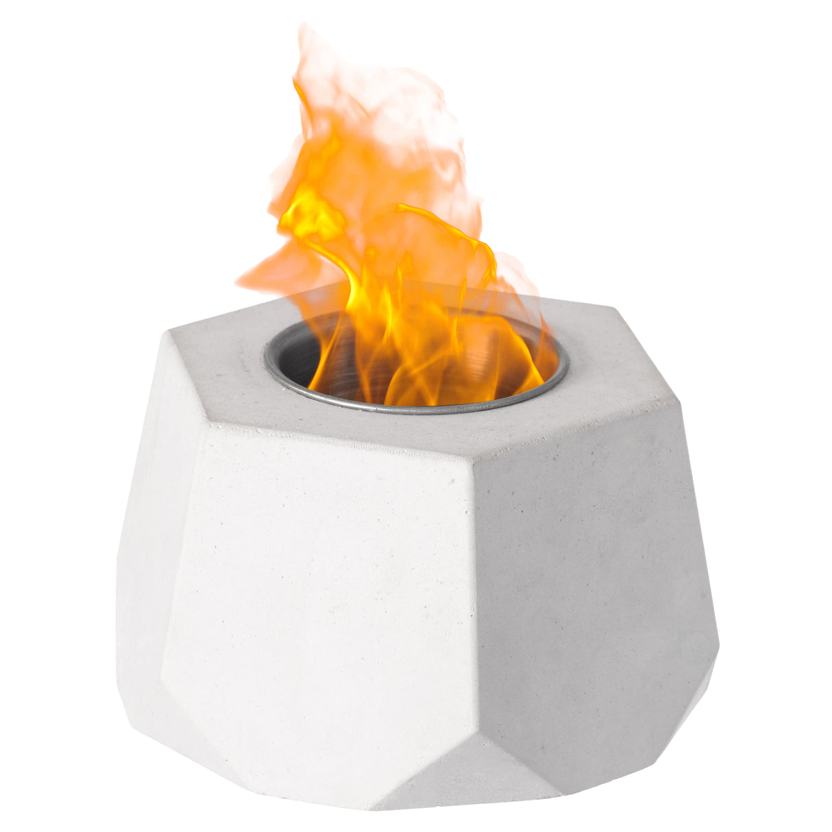 Hexagon Tabletop Fire Pit | Rubbing Alcohol Fireplace Indoor Outdoor Portable Fire Concrete Bowl Pot Fireplace HEX - LEHADAR