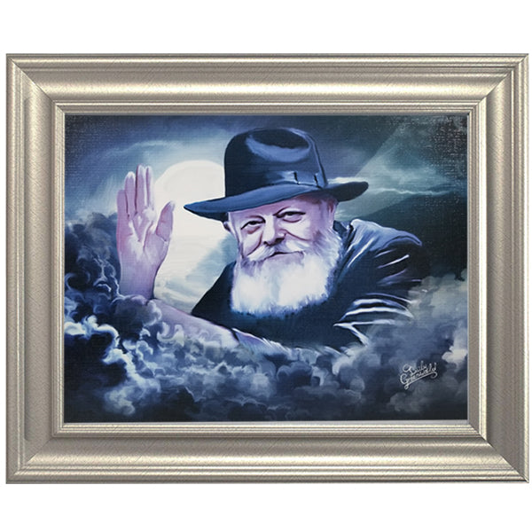 Chabad Lubavitch Rebbe Painting on Canvas- Light in the Dark - LEHADAR