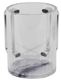 Acrylic Clear Washing Cup - Silver Handle - LEHADAR