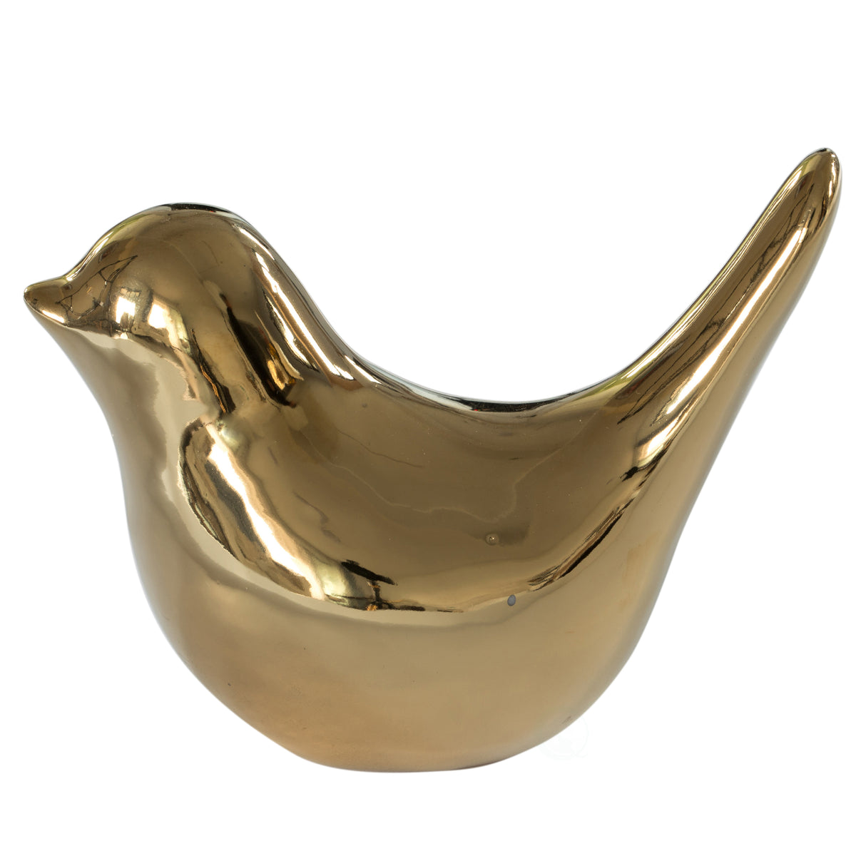 Stylish Modern Accent Table Decor: Ceramic Gold Bird Figurine Statue Ornament ‰ÛÒ Ideal for Home, Office, Living Room Decor, Valentine's Day Gifts, Wedding Favors, and Holiday Decorations - LEHADAR