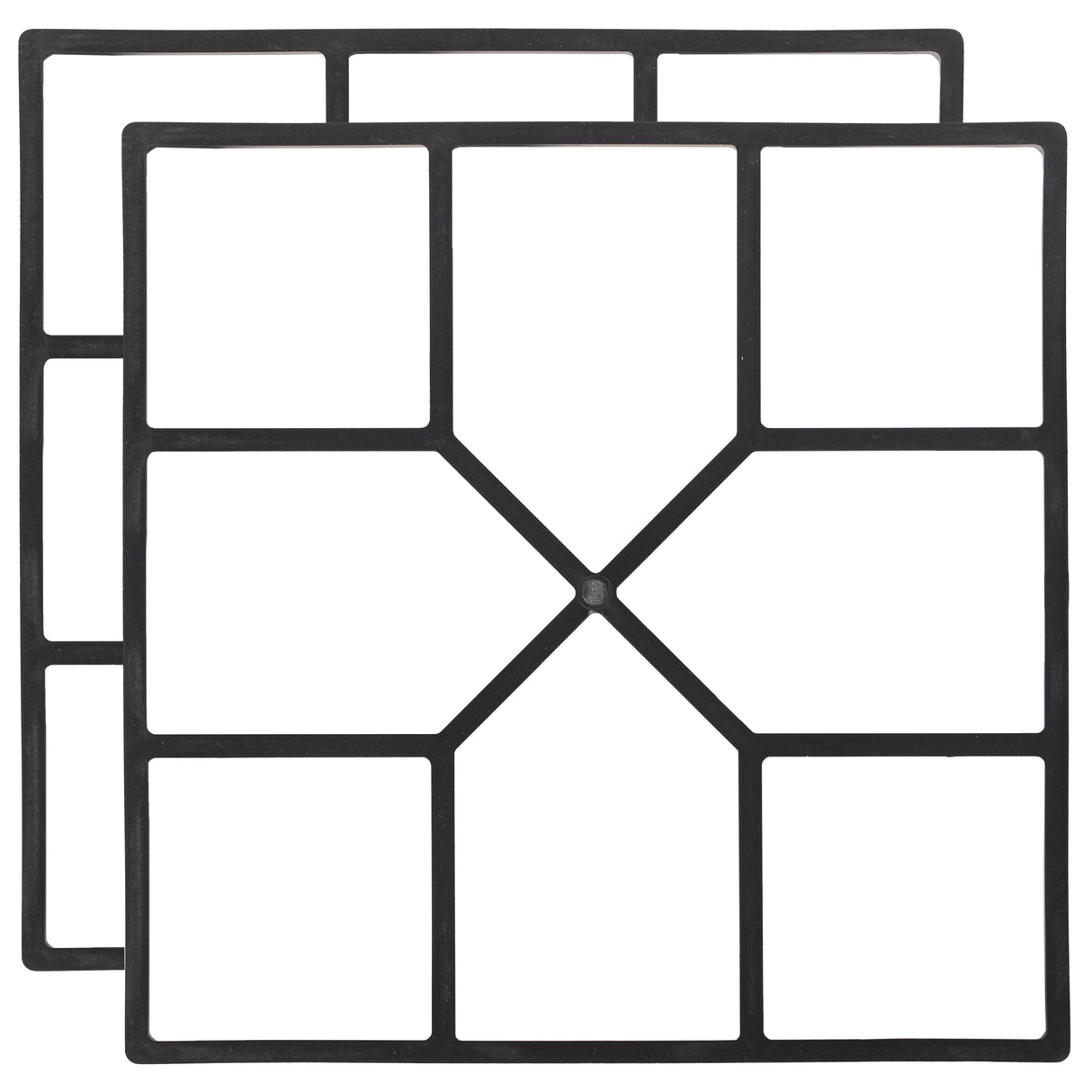 Decorative Pavement Mold Cement Form Stamp Walkway Maker Patio Stepping Stone Pavers Reusable Pathway Mould, 2 Pack - LEHADAR