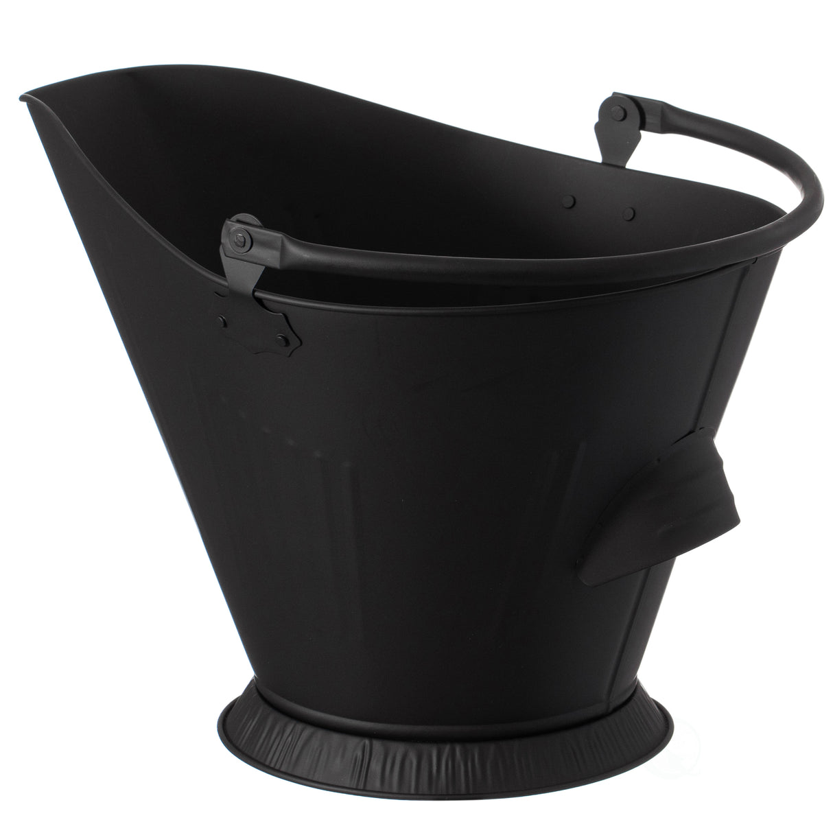 Indoor and Outdoor Black Iron Ash Bucket Use for Fire Pit, Wood Burning Stove, Grill - LEHADAR