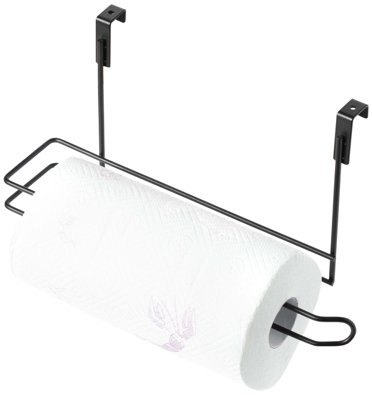 Over The Cabinet Paper Towel Holder, Black - LEHADAR