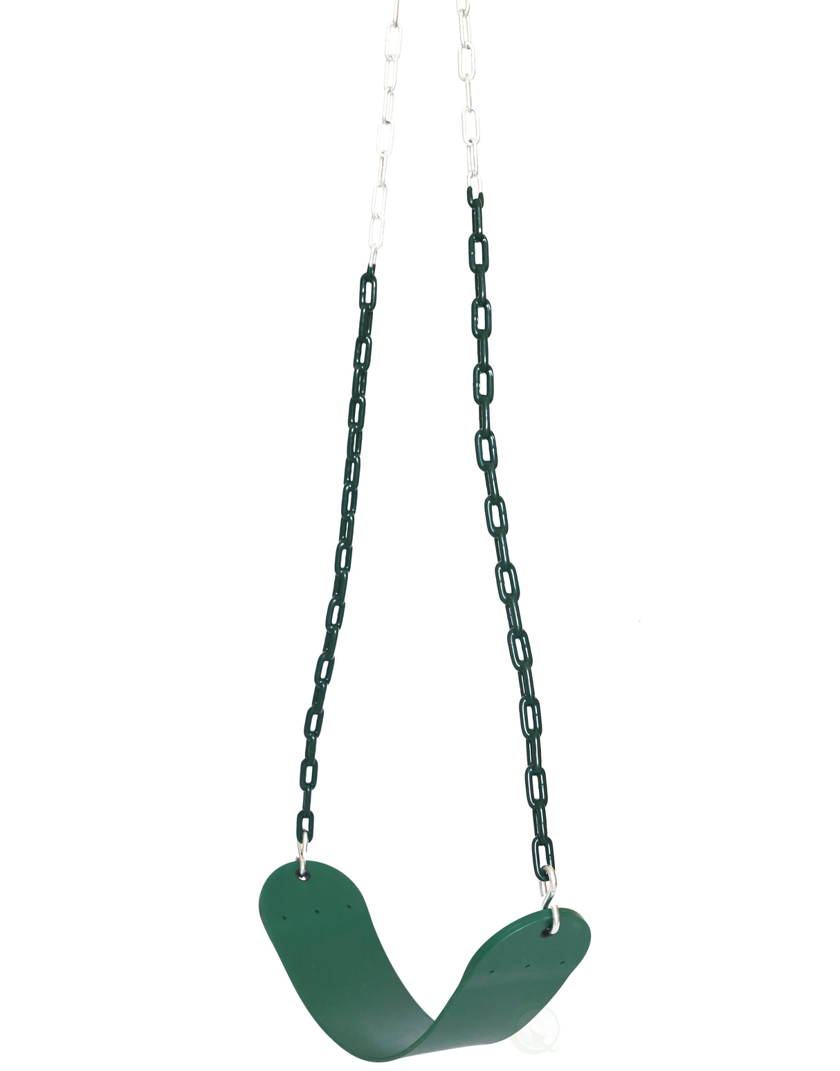 Heavy Duty Flexible Green Belt Swing with Coated Metal Chain - LEHADAR