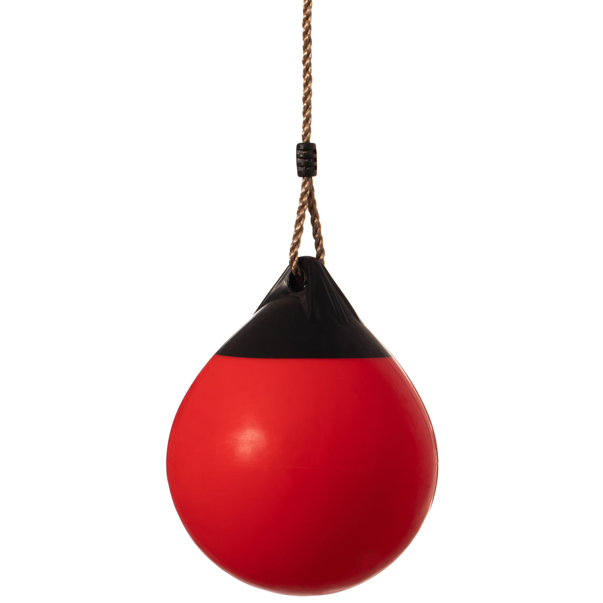 Red Outdoor Patio Playground Hanging Adjustable Ball Round Swing, Inflatable Heavy Duty Rubber Round Swing Ball, Pump Included - LEHADAR