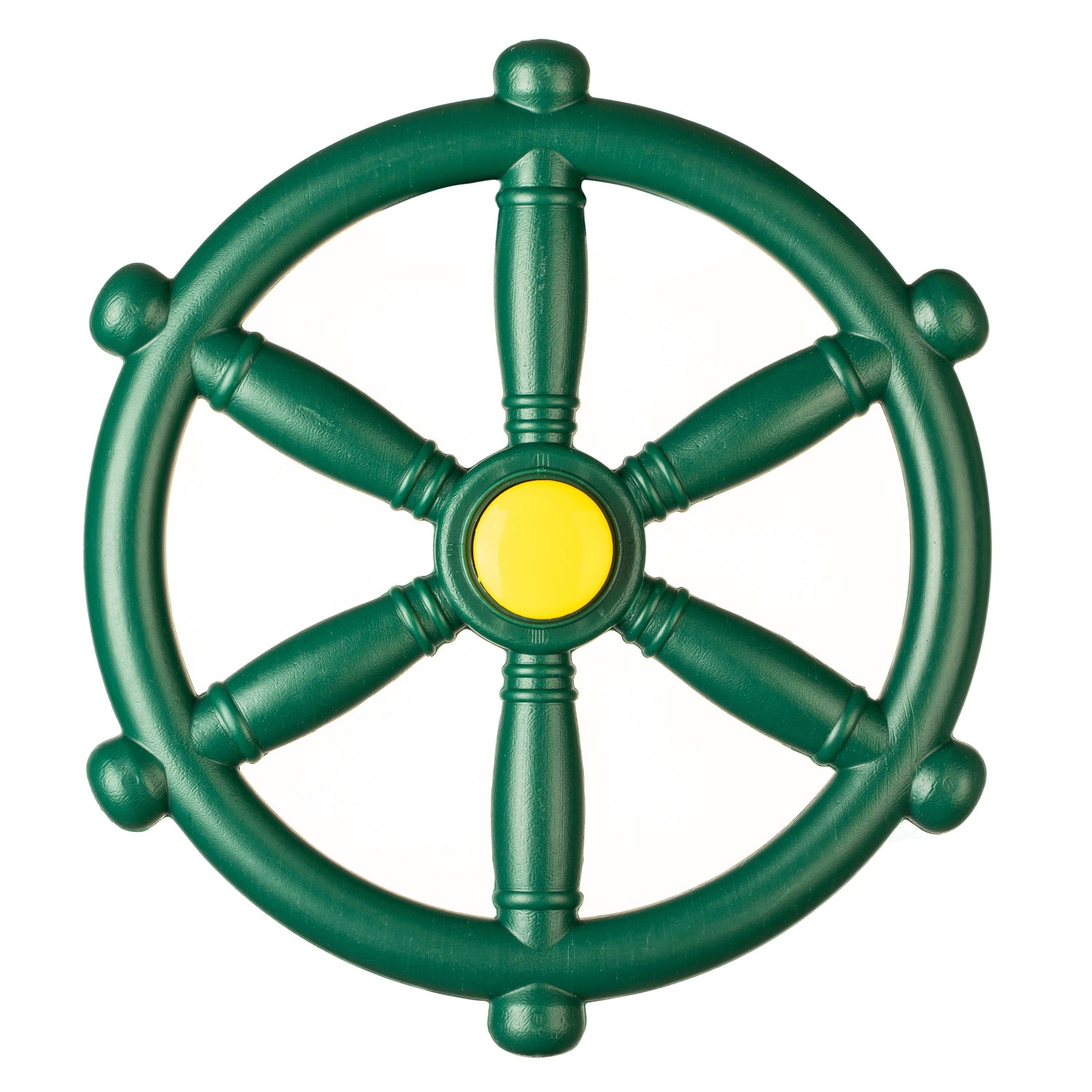 Green and Yellow Outdoor Playground Captain Pirate Ship Wheel, Plastic Playground Swing Set Accessories Steering Wheel - LEHADAR