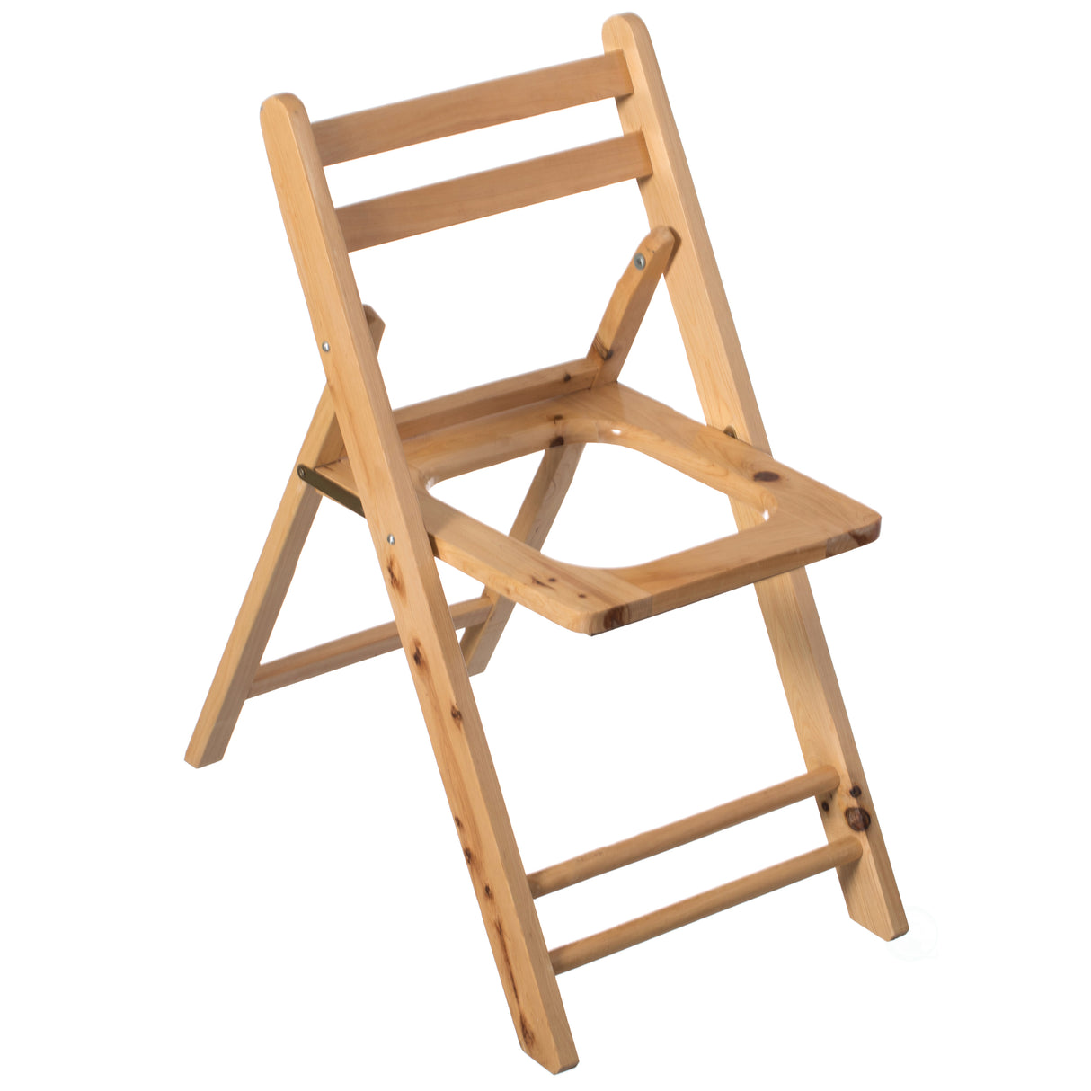 Wooden Folding Portable Toilet Seat for Camping and Hiking with Backrest - LEHADAR