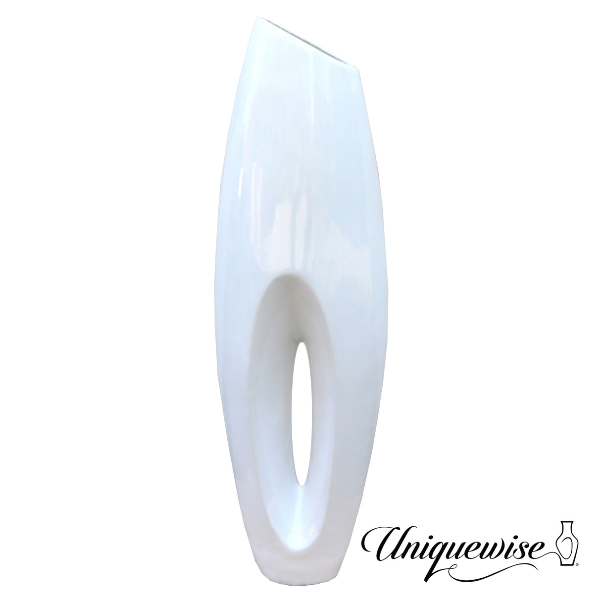 Tall Floor Vase, Modern White Large Floor Vase, 40-inch Vase, Decorative Lightweight Vase, Home Decor, for the Entryway, Dining Room, Living Room, or Bedroom, Fill With Pampas Grass, Large - LEHADAR