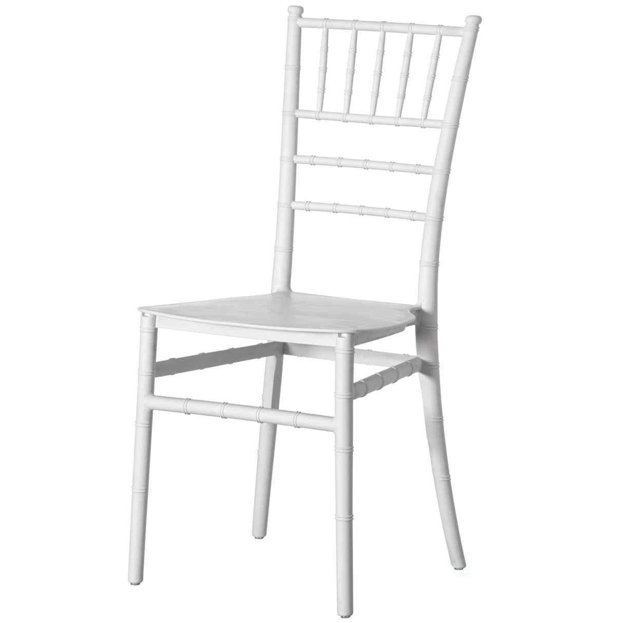 Modern White Stackable Chiavari Dining Chair, Seating for Dining, Events and Weddings, Party Chair, White, Single - LEHADAR