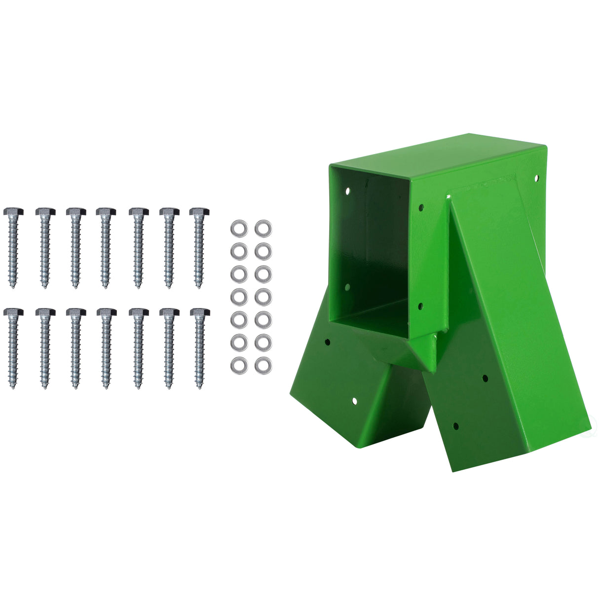 Easy Installation A-Frame Middle Swing Set Brackets for Outdoor Swing - Heavy Duty Steel Swing Set Hardware with Mounting Kit, DIY Swing Set Bracket Set, Green - LEHADAR