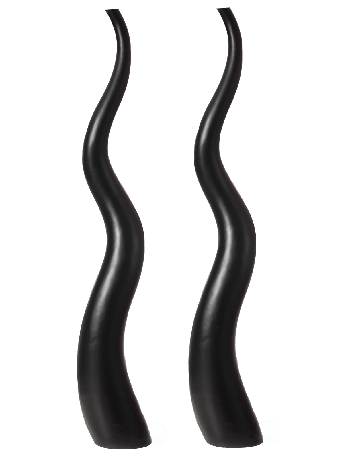 Set of 2 62" Tall Ceramic Black Animal Horn Floor Vase Elegant for Entryway Dining Living Room Decor Statement Piece with Distinctive Antler-Inspired Design Blending Contemporary Elegance and Nature-Inspired - LEHADAR