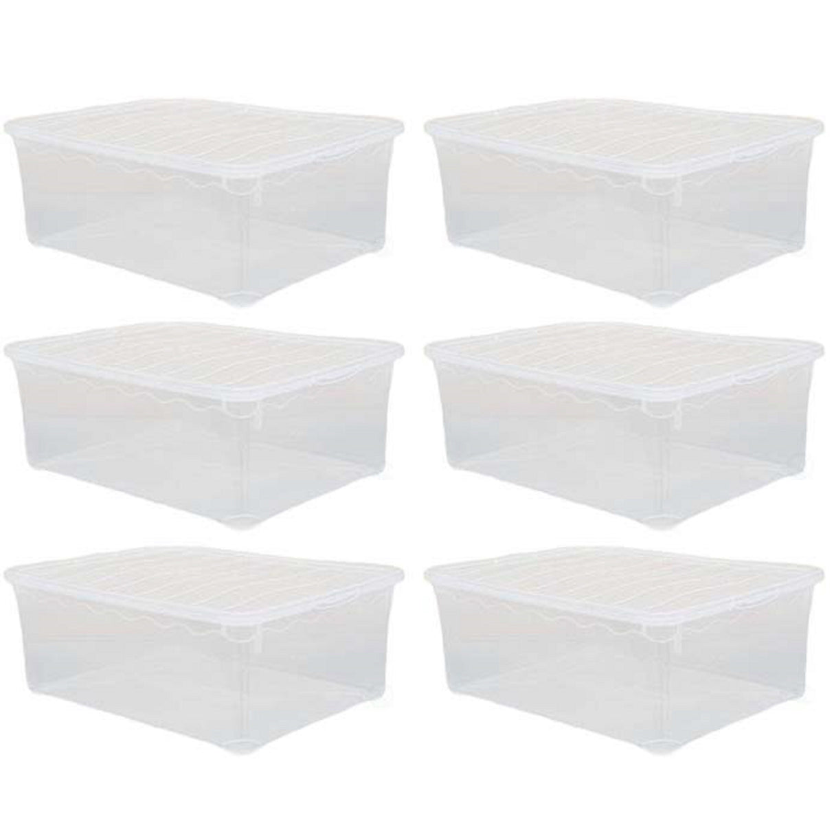 Plastic Storage Container, Shoe box, Set of 6 - LEHADAR