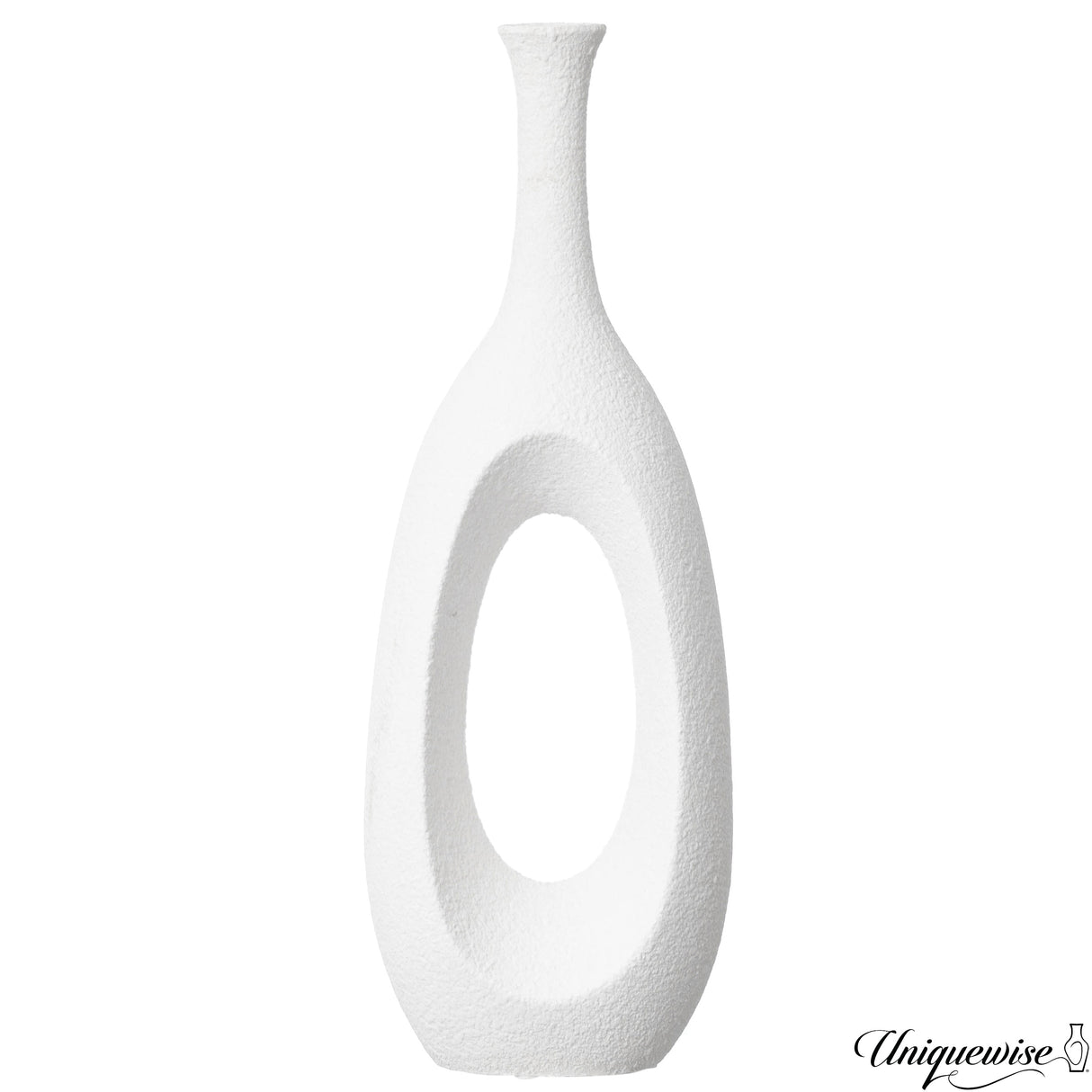 30-Inch Frosted White Fiberglass Tall Floor Vase - Decorative Vase for Modern Home Decor, Perfect for Living Room, Home Office, Bedroom, Kitchen, Coffee Bar, Farmhouse Decor, and Wedding Centerpieces - LEHADAR