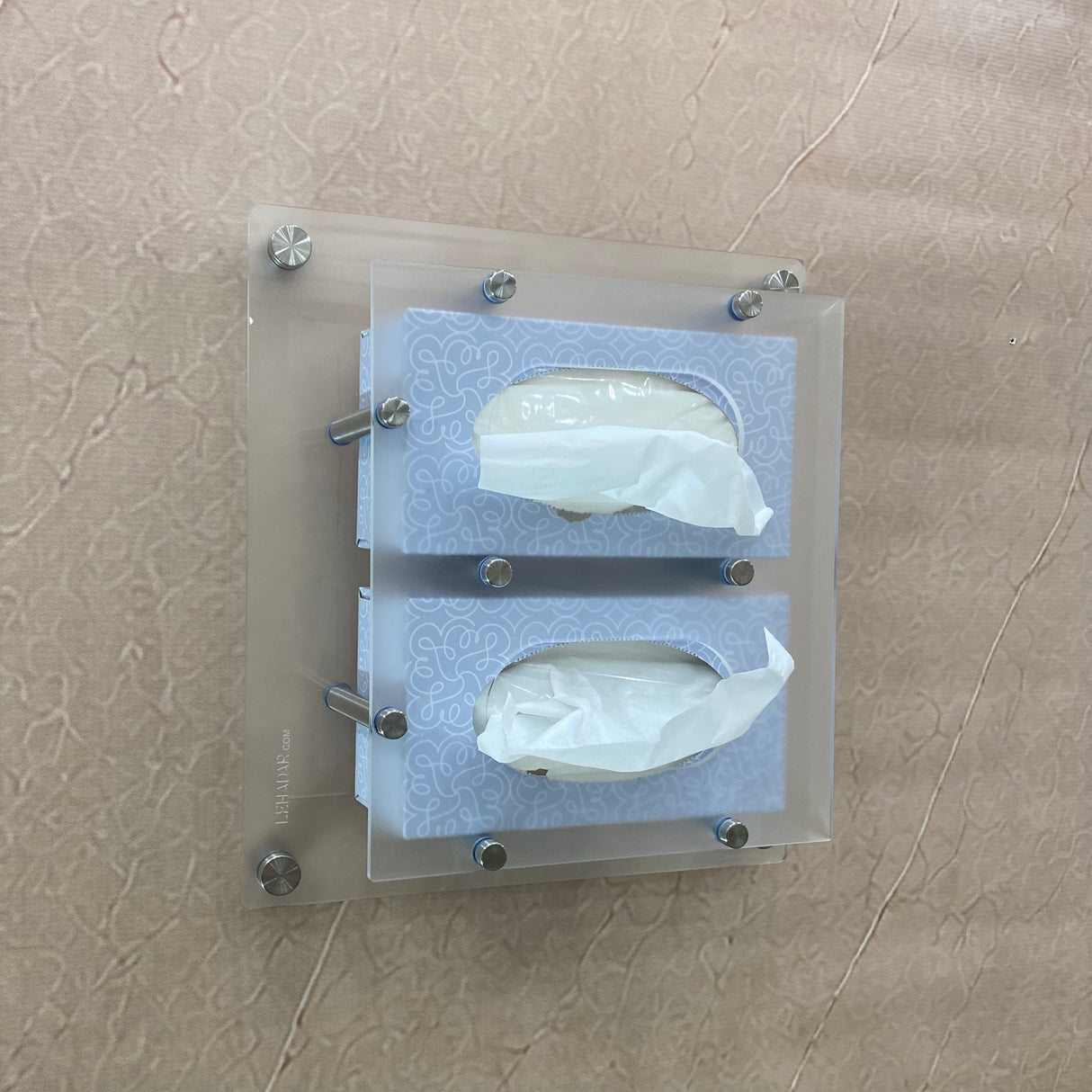 Double Wall-Mounted Tissue Box Holder
