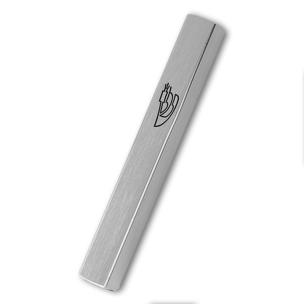 Aluminum Mezuzah Silver - LEHADAR