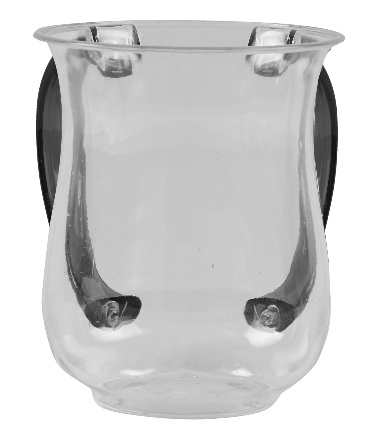 Acrylic Wash Cup Clear With Grey Handle - LEHADAR