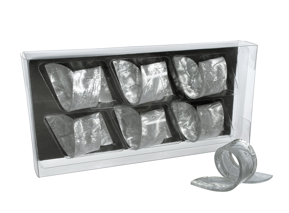 Pack of 6 Acrylic Napkin Rings Inlaid - LEHADAR