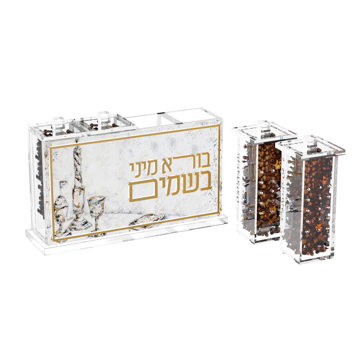 Family Pack Besamim Holder - Crystal Flame - LEHADAR
