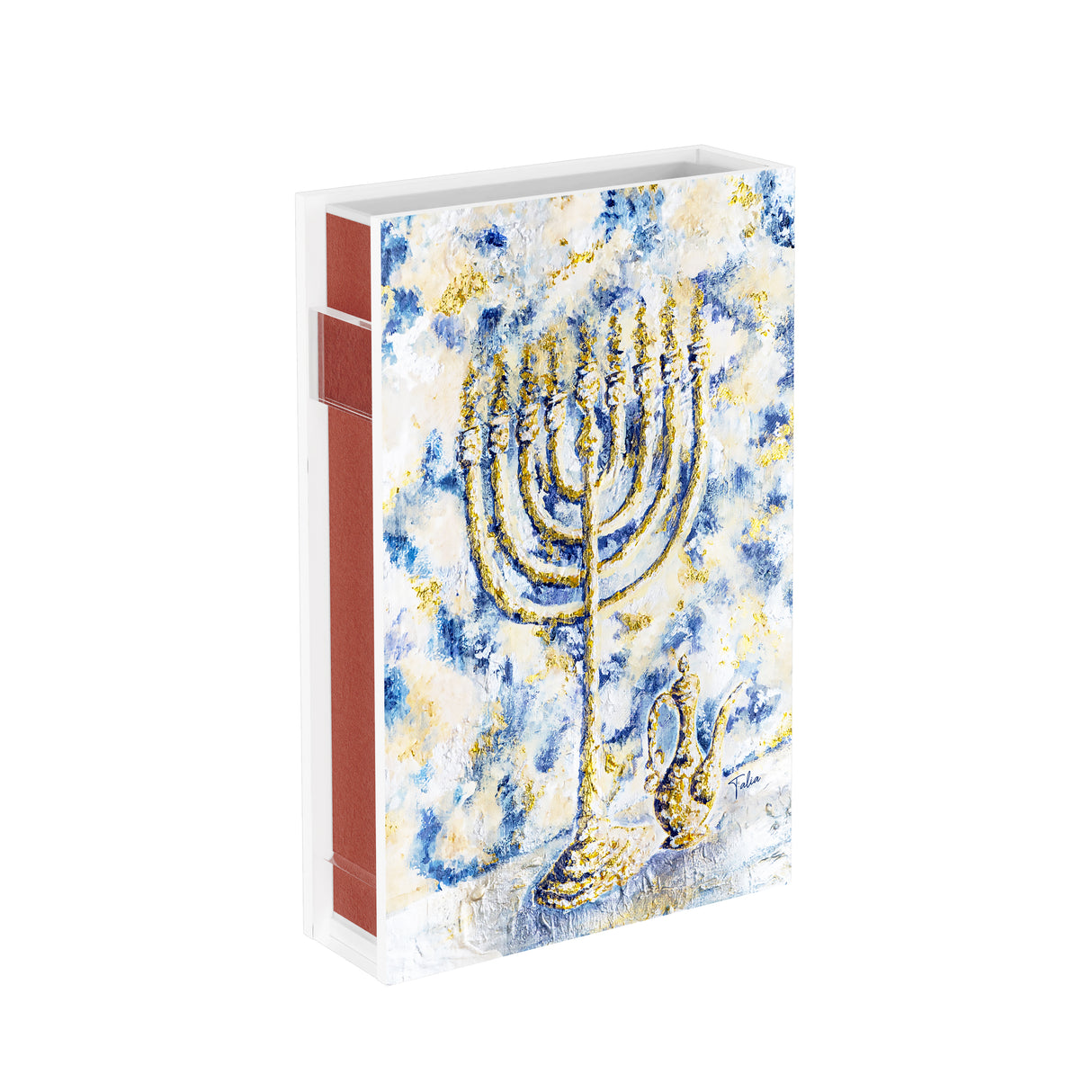 Splash of Gold Chanukah Matchbox - LEHADAR