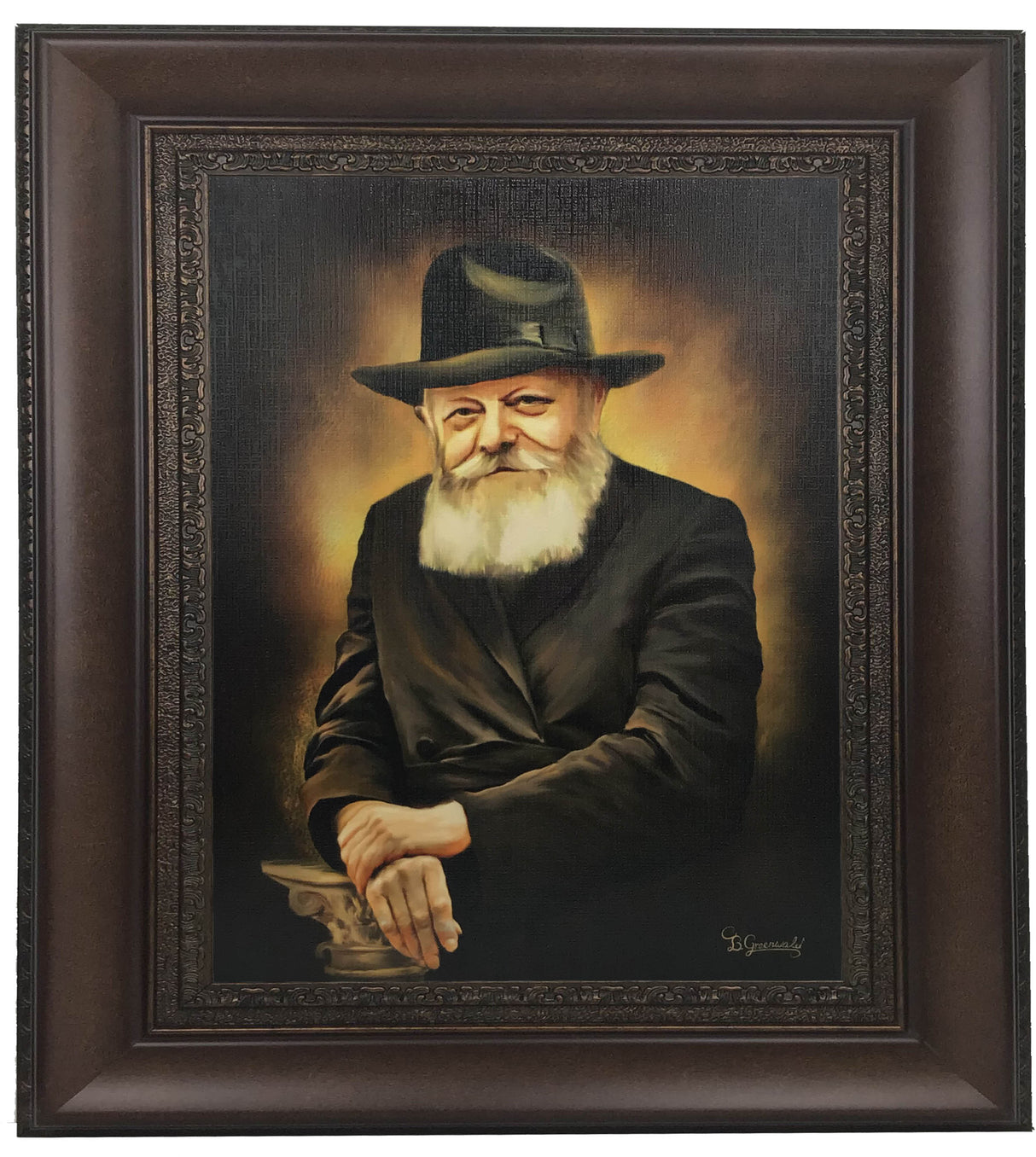 Painting of Lubavitch Rebbe-Profile-Classic - LEHADAR