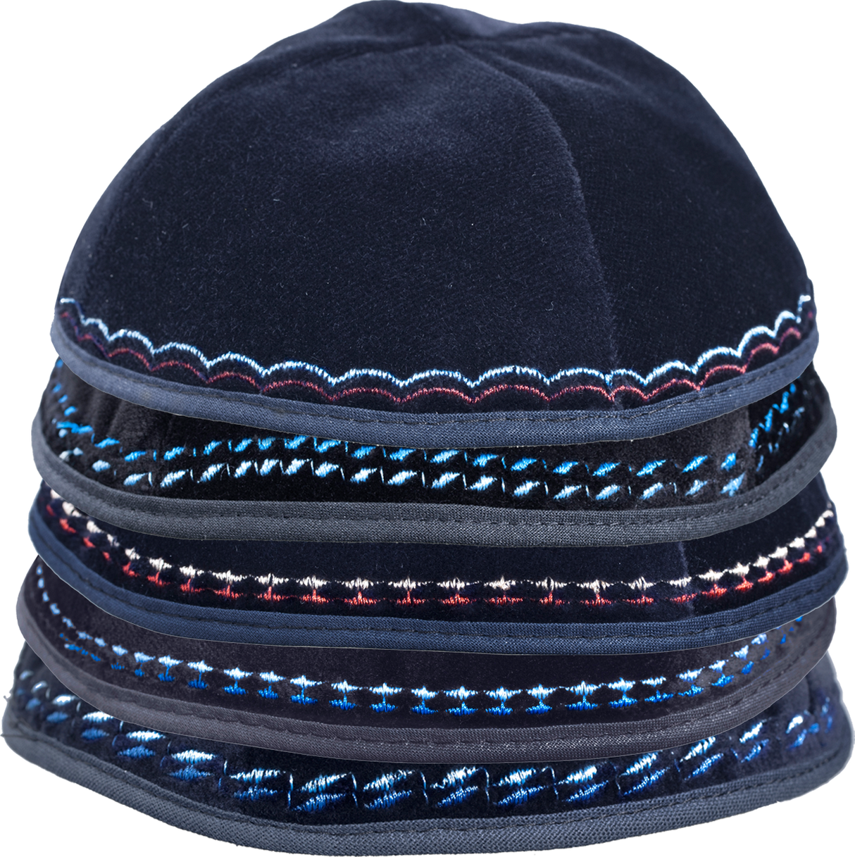 Assorted Children Yarmulkes Painted , Embroidered ,Laced - LEHADAR