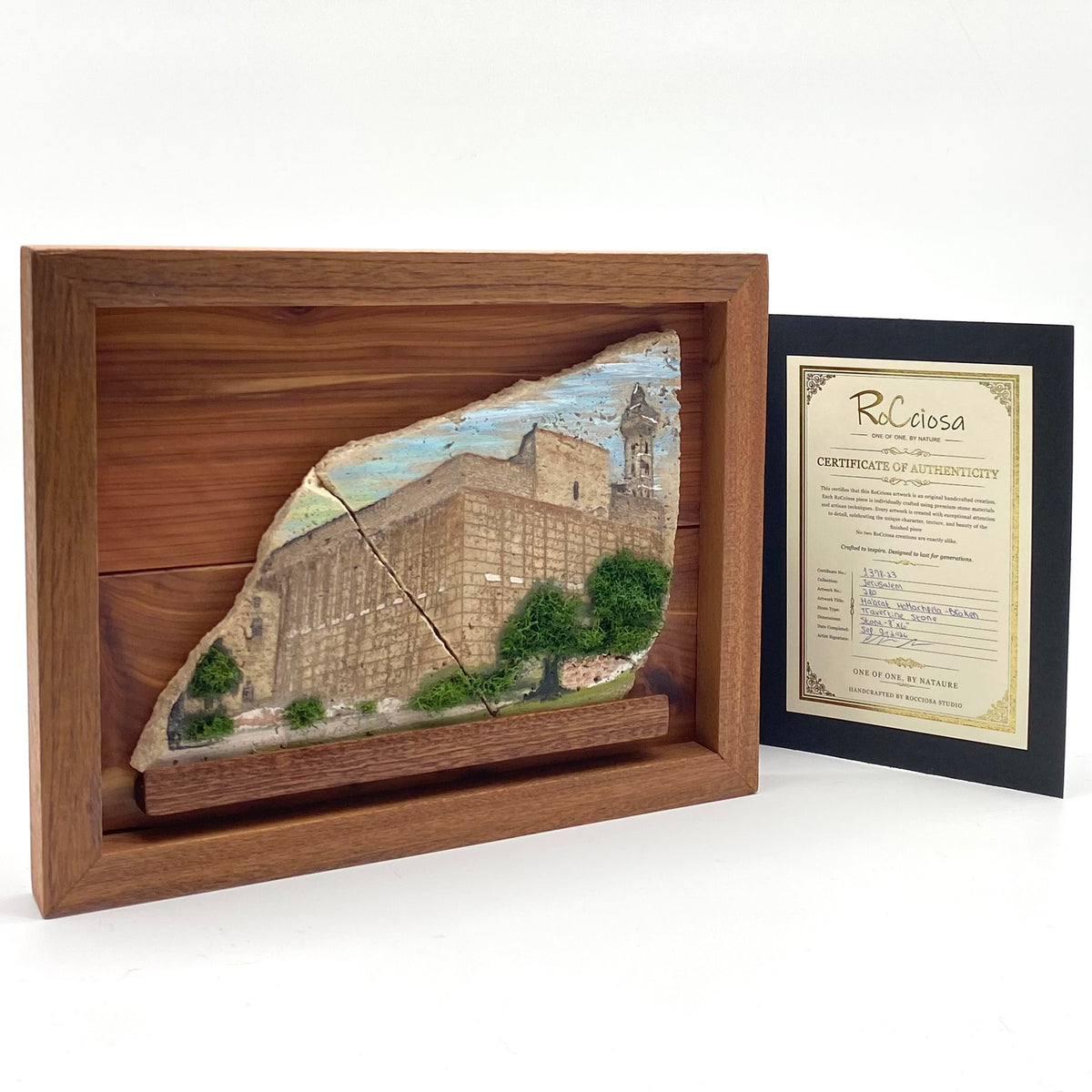 Me’arat HaMachpela (מערת המכפלה) – One-of-One Handcrafted Travertine Stone Artwork