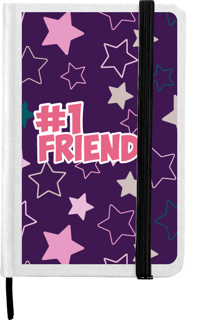 Lined Page Jotter with cardboard finish Quoting "#1 FRIEND" - LEHADAR