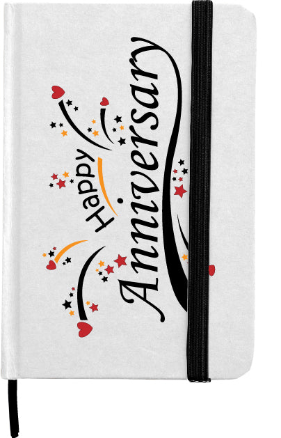 Lined Page Jotter with cardboard finish Quoting "HAPPY ANNIVERSARY" - LEHADAR