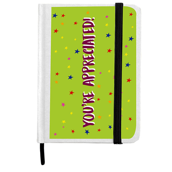 Lined Page Jotter with cardboard finish Quoting "YOU'RE APPRECIATED!" - LEHADAR