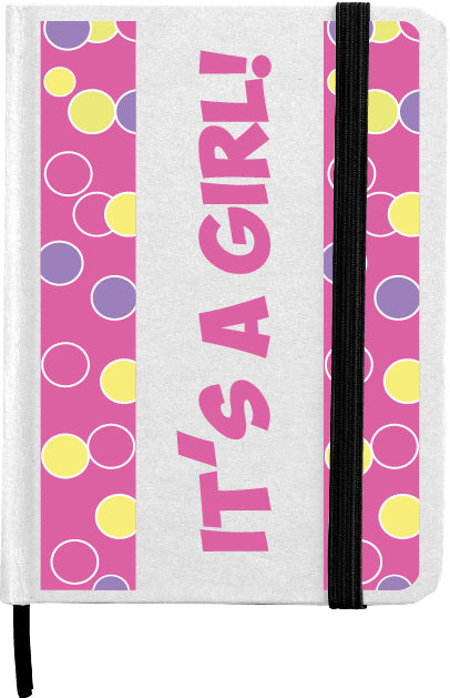 Lined Page Jotter with cardboard finish Quoting "IT’S A GIRL" - LEHADAR