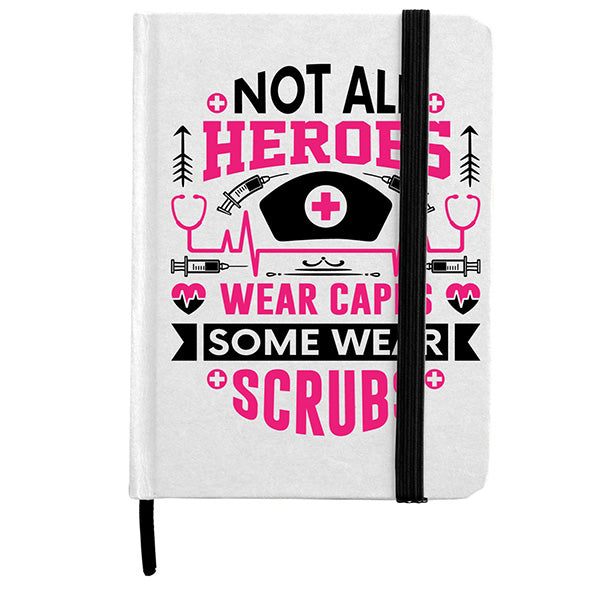 Lined Page Jotter with cardboard finish Quoting "NURSE HEROES" - LEHADAR
