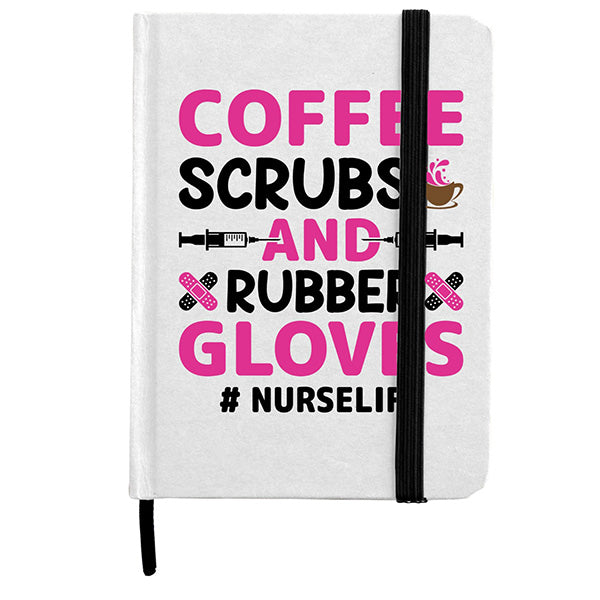 Lined Page Jotter with cardboard finish Quoting "NURSE LIFE" - LEHADAR