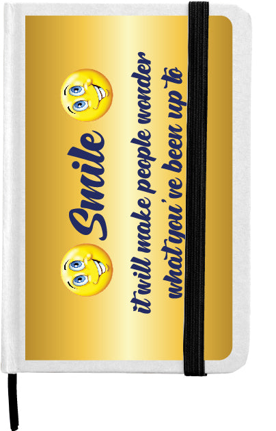 Lined Page Jotter with cardboard finish Quoting "SMILE" - LEHADAR