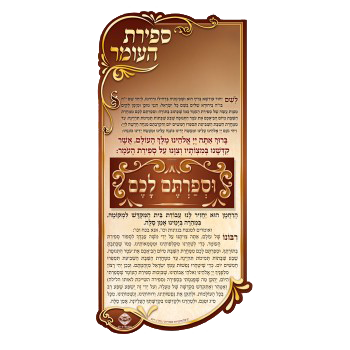 Sefirat HaOmer Magnet perforated 3.34x8 " - LEHADAR