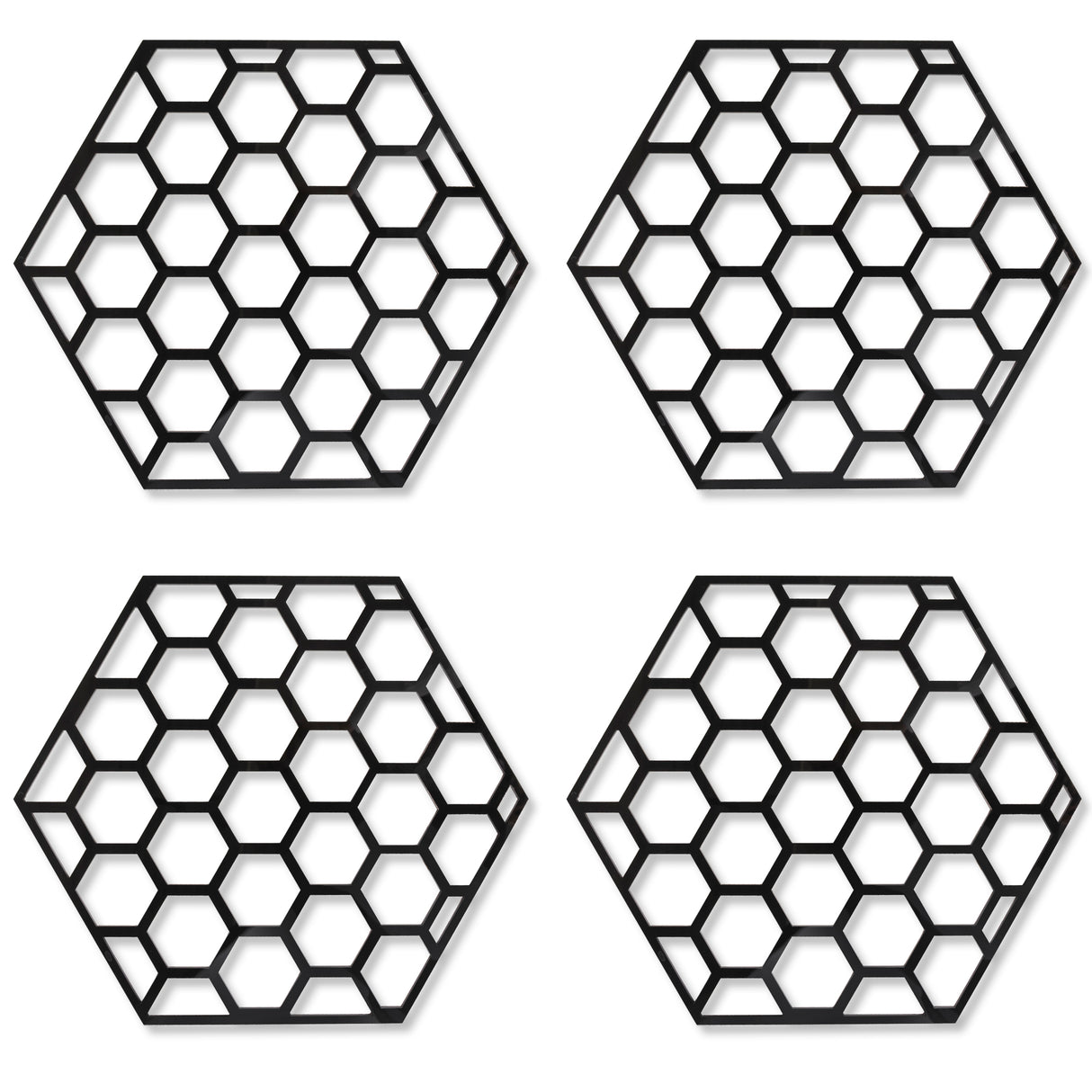 Octagon Honeycomb Charger BK/WT/GD/SL (Pack of 4) - LEHADAR