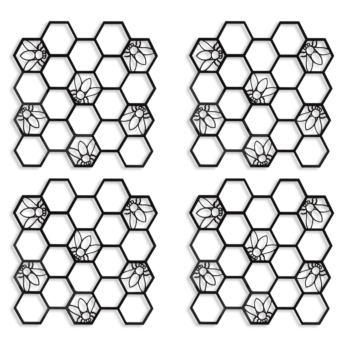 HC-Bee Charger Lucite BK/WT/GD/SL (Pack of 4) - LEHADAR