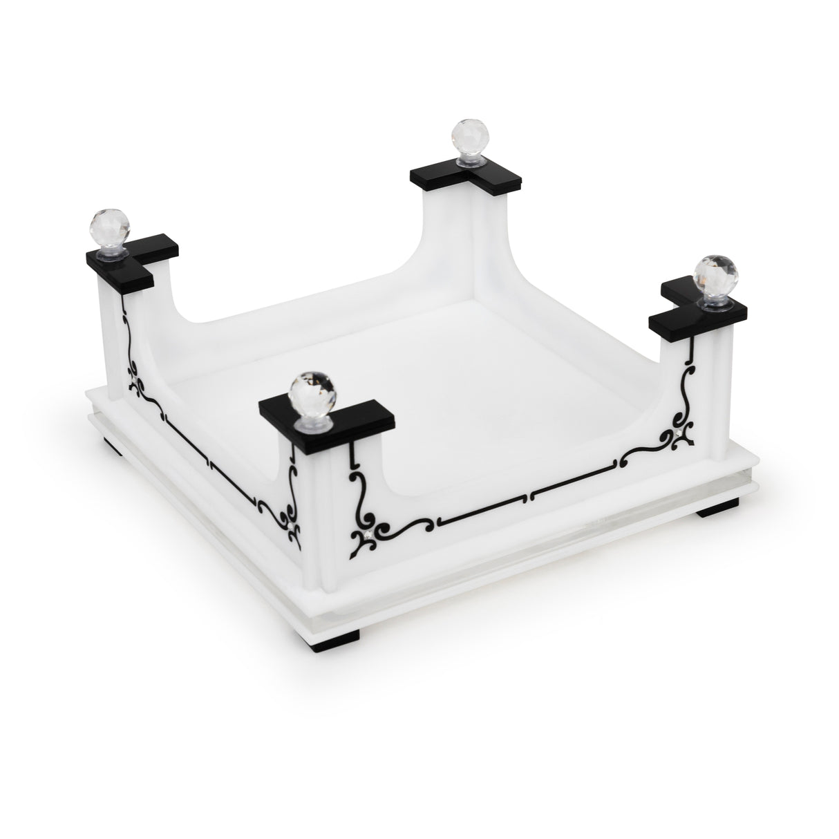 Majestic Napkin Holder Engraved GD/SL/BK W/Crystals - LEHADAR