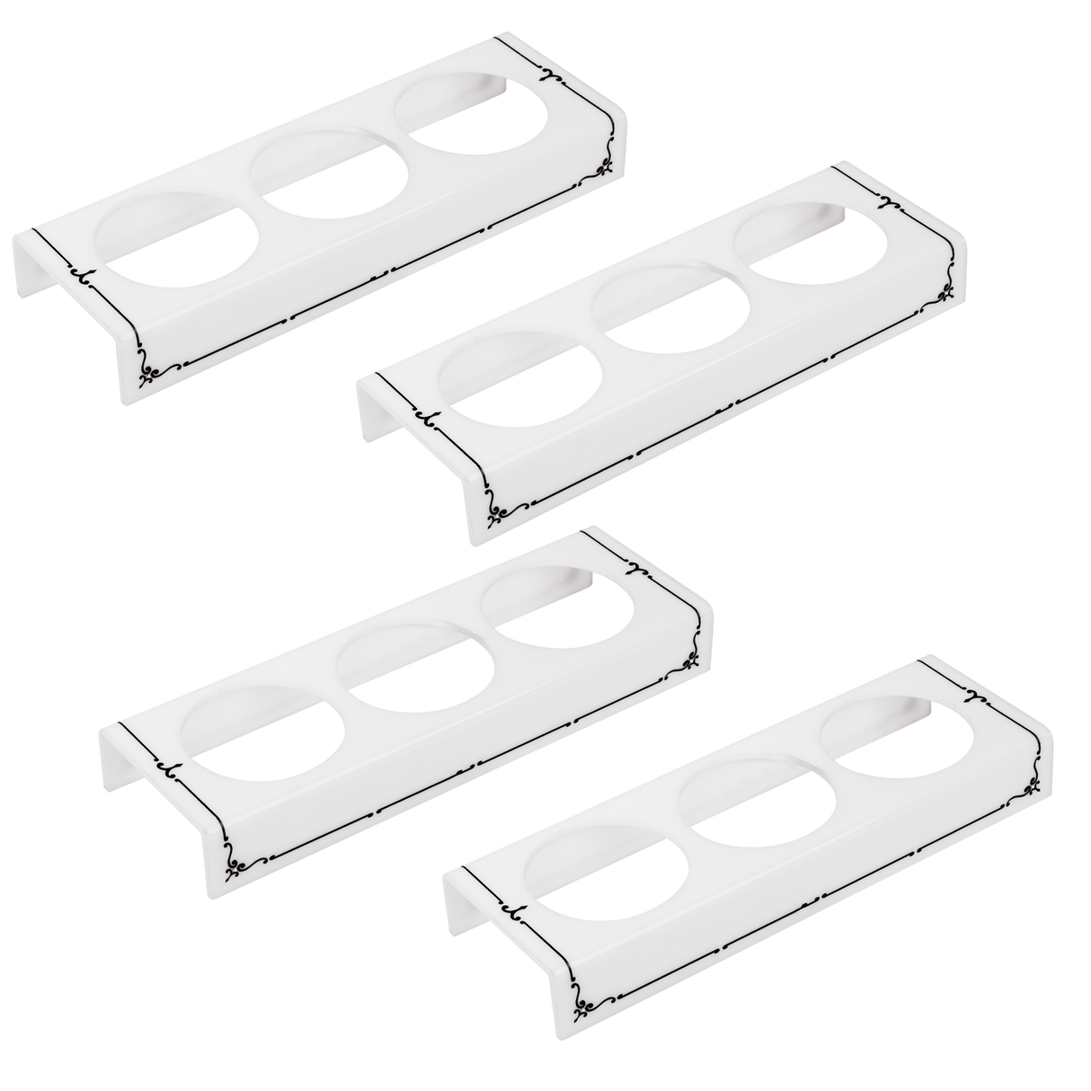 Majestic 2 OZ. Cup Dip Server Lucite Engraved GD/SL/BK W/Crystals (Pack of 4) - LEHADAR