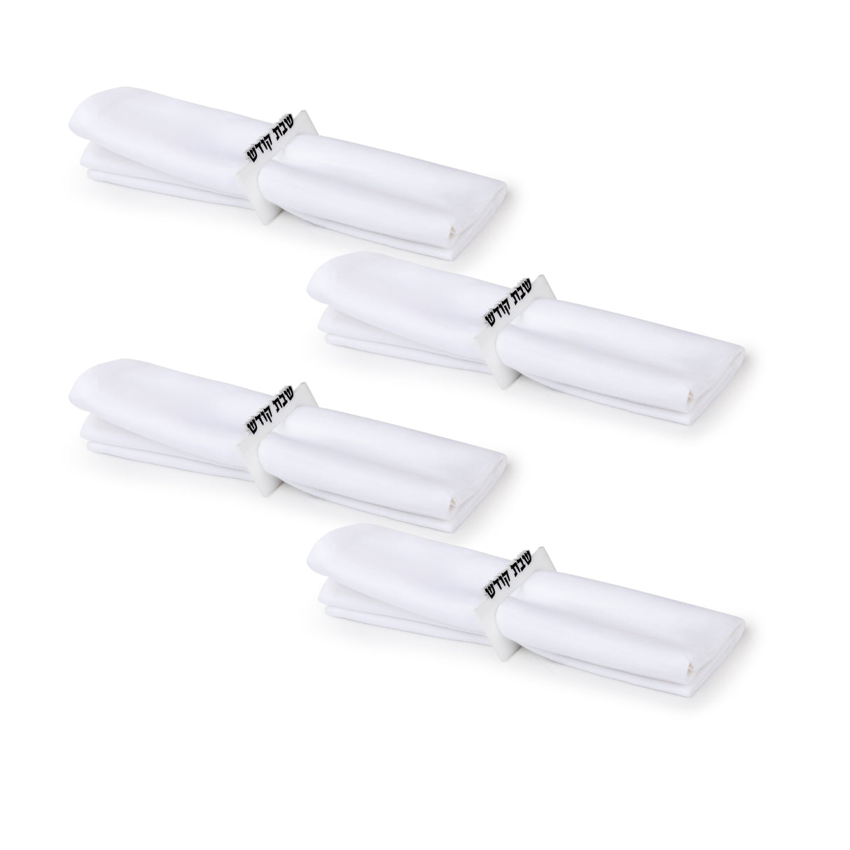 Shabbes Napkin Ring Clear/WT/BK Engraved GD/SL/BK W/Crystals (Pack of 6) - LEHADAR