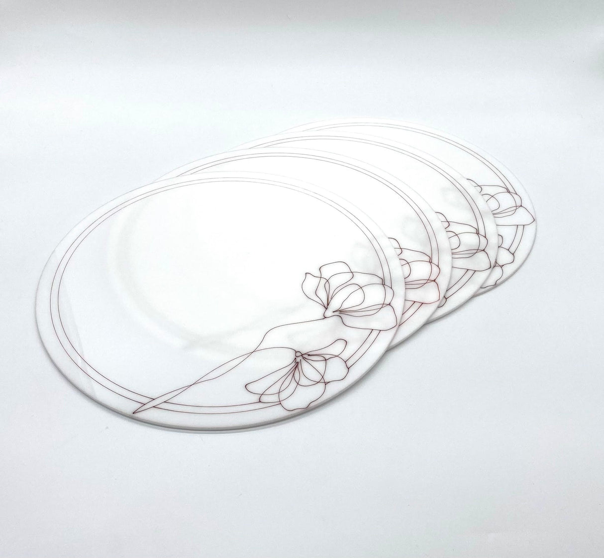 Deep Rose Round Chargers - LEHADAR