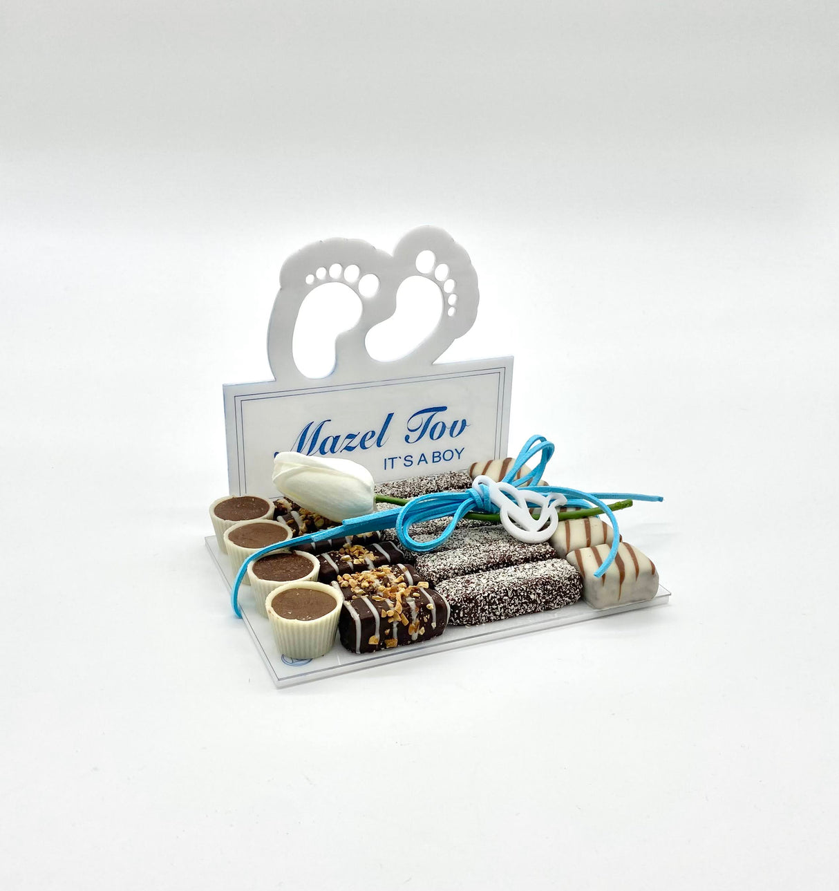 Little Foot Its A Boy Chocolate Treat Tray - LEHADAR