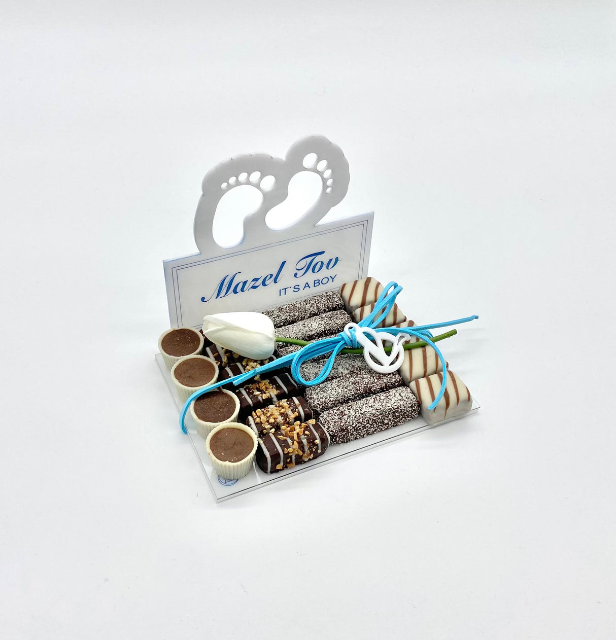 Little Foot Its A Boy Chocolate Treat Tray - LEHADAR