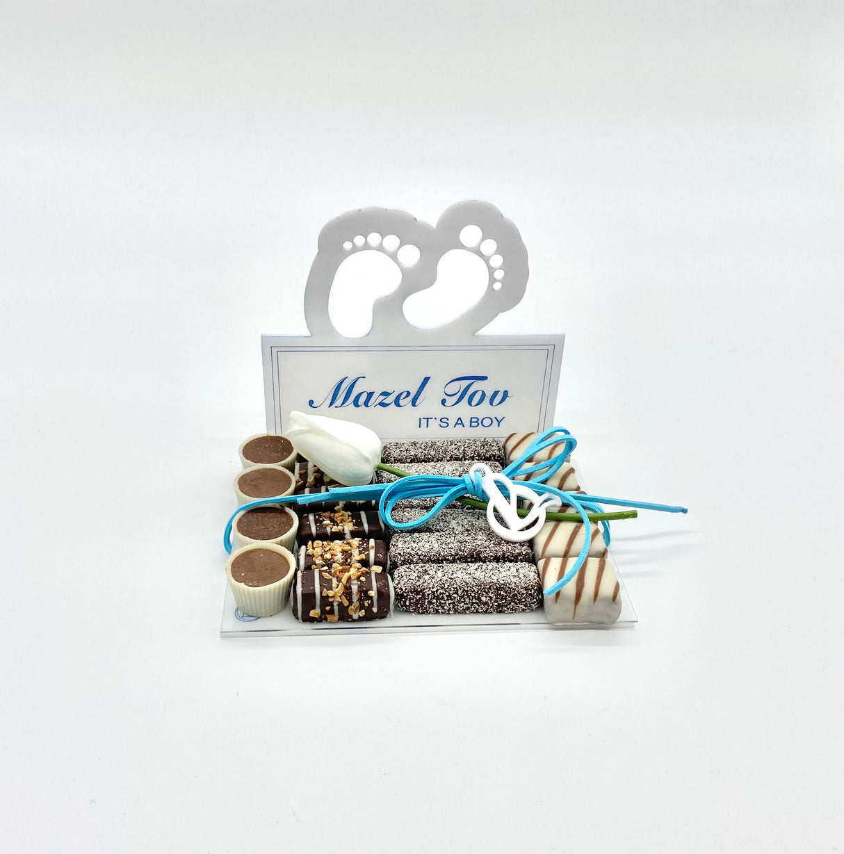 Little Foot Its A Boy Chocolate Treat Tray - LEHADAR