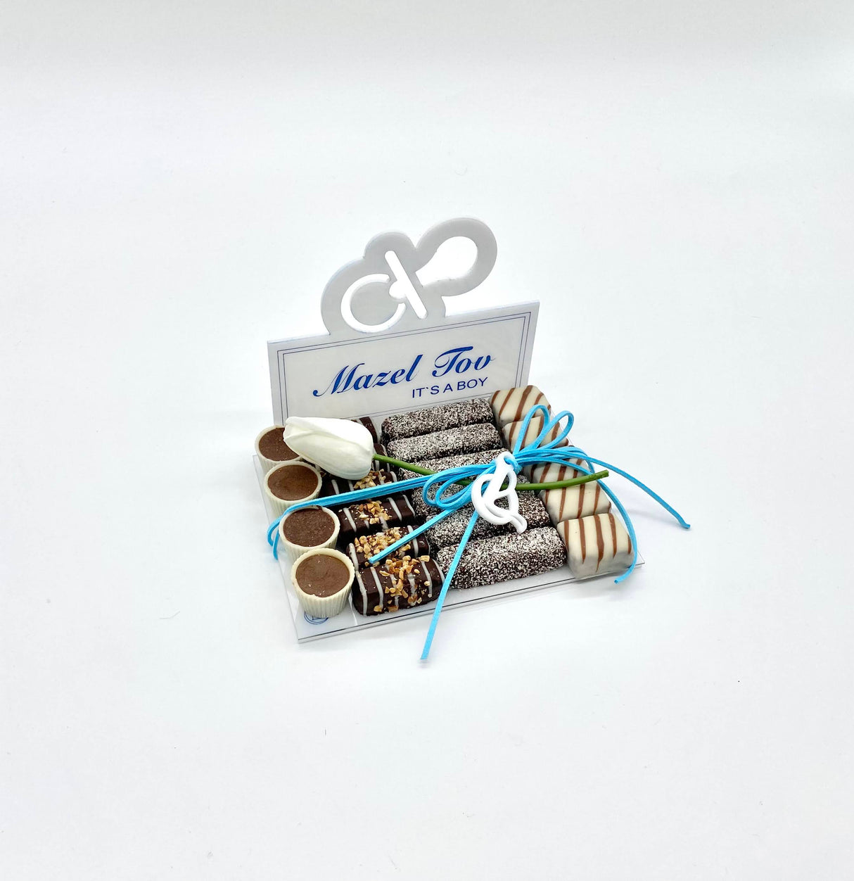 Paci Its A Boy Chocolate Treat Tray - LEHADAR