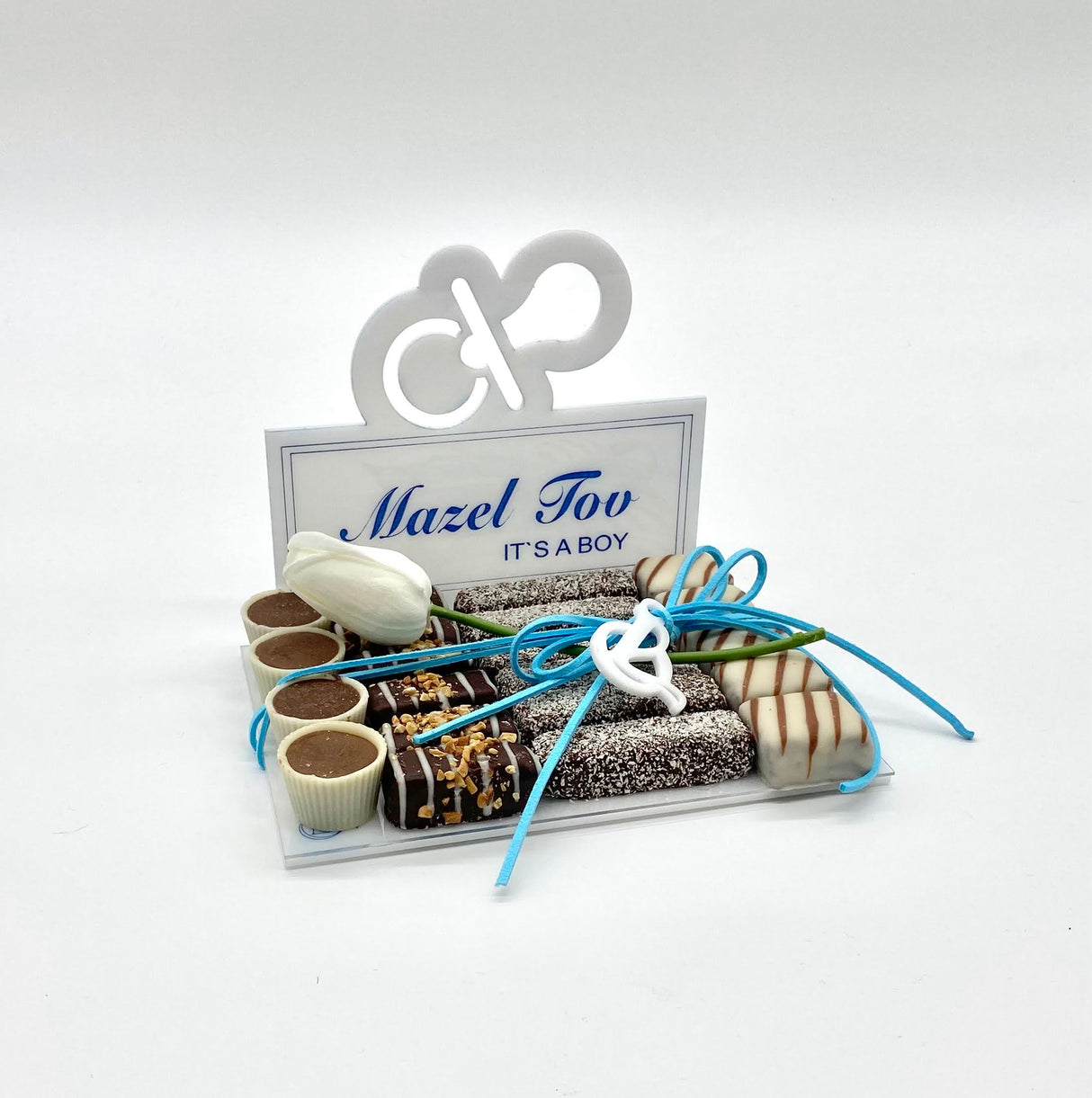 Paci Its A Boy Chocolate Treat Tray - LEHADAR