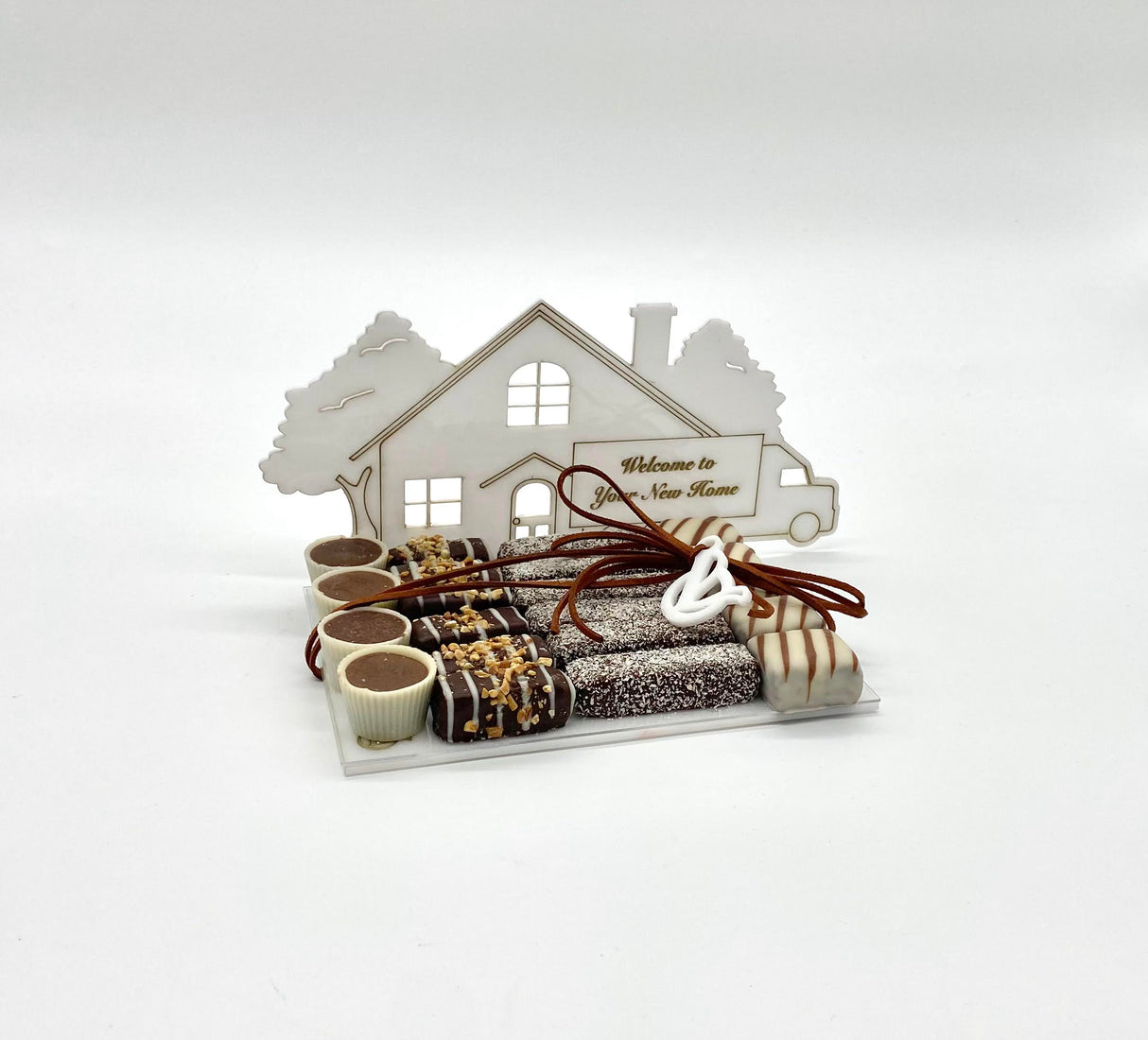 House Moving Truck Welcome to your New Home Chocolate Treat Tray - LEHADAR